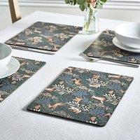 Set of 4 Woodland Rectangle Placemats