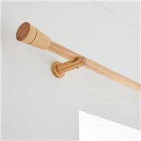 Flute Wood Curtain Pole