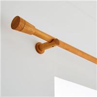 Flute Wood Curtain Pole