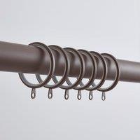 Pack of 6 Flat Lined Curtain Rings