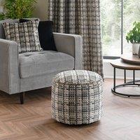 Roxana Cut Velvet Pouffe