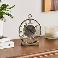 Churchgate Antique Brass Skeleton Mantel Clock