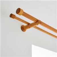 Trinity Double Layer Wood Eyelet Curtain Pole