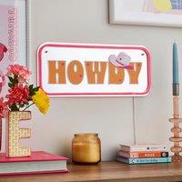 Howdy Mirrored Neon Sign