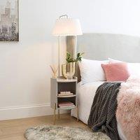 Adeline Ribbed Adjustable Bedside Floor Lamp