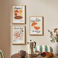 Set of 3 Bonjour Framed Prints