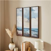 Set of 3 Ocean View Framed Canvases