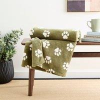 Paw Print Throw Blanket 130cm x 170cm