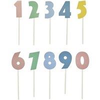 Set of 10 Number Cake Toppers