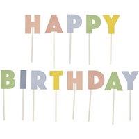 Happy Birthday Individual Letter Cake Toppers