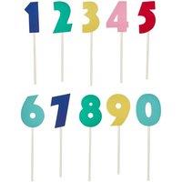 Set of 10 Number Cake Toppers