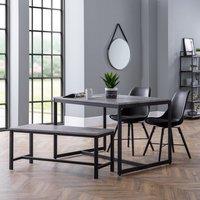 Return - Staten 2 Seater Dining Bench, Grey, 121cm