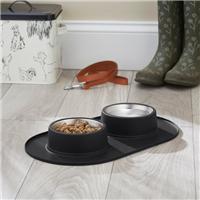 Silicone Pet Feeding Mat and Bowls