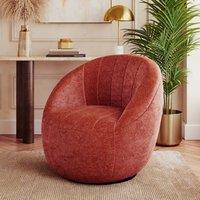 Etta Pleated Chenille Tub Swivel Chair