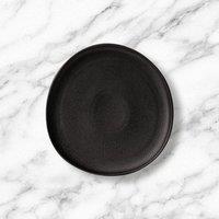 Round Black Stoneware Serving Platter