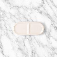 White 2 Part Divided Stoneware Serving Plate