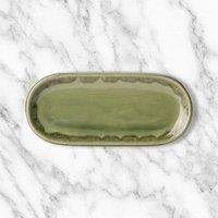 Medium Green Stoneware Serving Tray