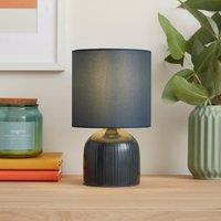 Hebe Ribbed Ceramic Table Lamp