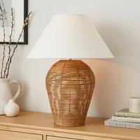 Churchgate Round Rattan Table Lamp
