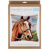 Brown Horse Cross Stitch Cushion Kit