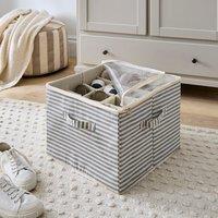 Coastal Stripe Shoe Storage Box