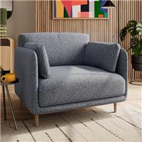 Armitage Navy Boucle Snuggle Chair