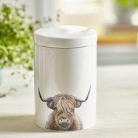 Highland Cow Storage Jar