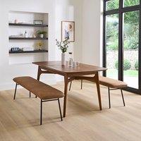 Barker Dining Bench, Faux Leather