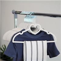 Set of 25 Kids Flocked Heart Shaped Hangers