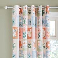 Patchwork Floral Blackout Eyelet Curtains