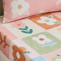 Pack of 2 Patchwork Floral Polycotton Fitted Sheets