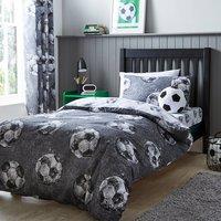 Sketched Football Polycotton Duvet Cover & Pillowcase Set