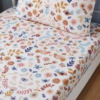 Pack of 2 Folk Floral 100% Cotton Fitted Sheets