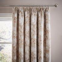 Magnolia Floral Jacquard Pencil Pleat Curtains