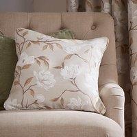 Magnolia Floral Jacquard Square Cushion
