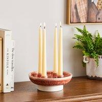 Churchgate Reactive Glaze Terracotta Multi Candlestick Holder