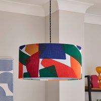 Elements Abstract Block Easy Fit Drum Lamp Shade