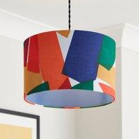 Elements Abstract Block Easy Fit Drum Lamp Shade