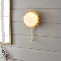 Scallop Bathroom Hook Wall Light