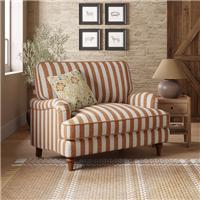 Beatrice II Striped Boucle Snuggle Chair
