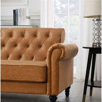 Greta Faux Leather 3 Seater Sofa