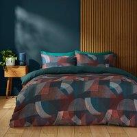 Elison Geometric Sateen Duvet Cover & Pillowcase Set