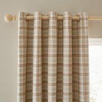 Denton Check Blackout Eyelet Curtains