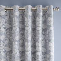 Ripley Hydrangea Jacquard Blackout Eyelet Curtains
