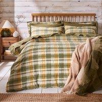 Perry Check Seersucker 100% Cotton Duvet Cover & Pillowcase Set