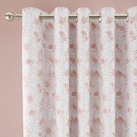 Emma Floral Blackout Eyelet Curtains