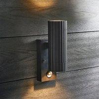 Georgi Ribbed 2 Light PIR Outdoor Wall Light