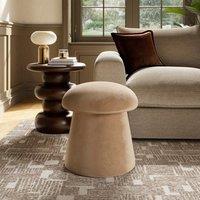 Mushroom Velvet Storage Footstool