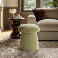 Mushroom Velvet Storage Footstool