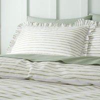 Laylah Frilled Stripe Standard Cotton Pillowcase Pair